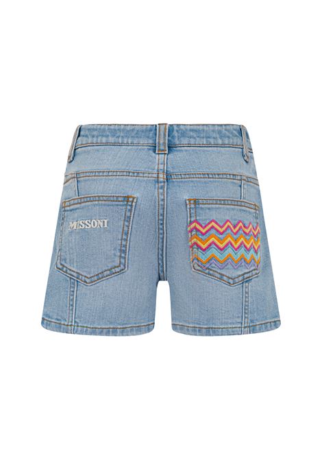 Shorts con stampa zigzag MISSONI KIDS | MY6B69 D0004618
